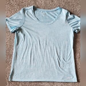 Nike Women's Dri Fit Tee Light Blue Heather